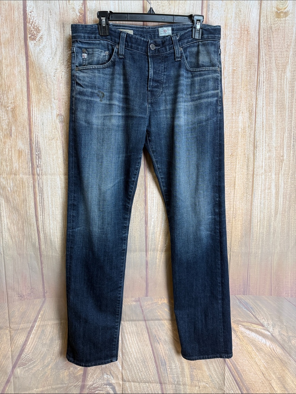 AG The Graduate Tailored Leg Men's Dark Straight Jeans Size 33x34” WorkWear